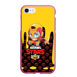 Чехол iPhone 7/8 матовый BRAWL STARS MAX, цвет: 3D-малиновый