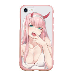 Чехол iPhone 7/8 матовый Ahegao, цвет: 3D-светло-розовый