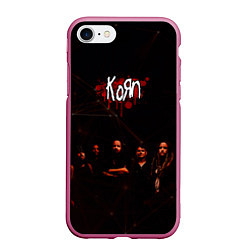 Чехол iPhone 7/8 матовый Korn, цвет: 3D-малиновый