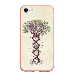 Чехол iPhone 7/8 матовый Дерево жизни, цвет: 3D-светло-розовый