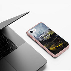 Чехол iPhone 7/8 матовый СТАЛКЕР, цвет: 3D-светло-розовый — фото 2