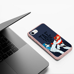 Чехол iPhone 7/8 матовый Taekwondo, цвет: 3D-светло-розовый — фото 2