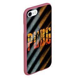 Чехол iPhone 7/8 матовый PUBG - Королевская битва, цвет: 3D-малиновый — фото 2
