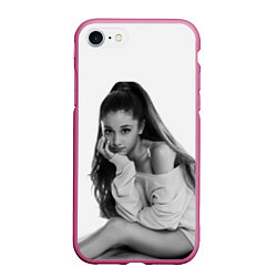 Чехол iPhone 7/8 матовый Ariana Grande Ариана Гранде, цвет: 3D-малиновый