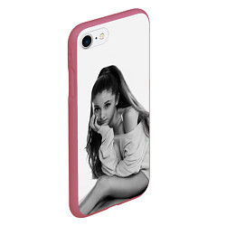 Чехол iPhone 7/8 матовый Ariana Grande Ариана Гранде, цвет: 3D-малиновый — фото 2