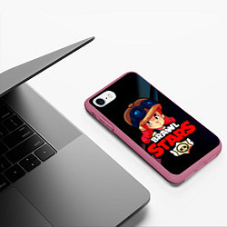 Чехол iPhone 7/8 матовый Brawl Stars - Jessie, цвет: 3D-малиновый — фото 2