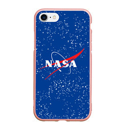 Чехол iPhone 7/8 матовый NASA, цвет: 3D-светло-розовый