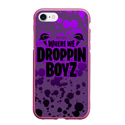 Чехол iPhone 7/8 матовый Droppin Boys, цвет: 3D-малиновый