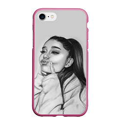 Чехол iPhone 7/8 матовый Ariana Grande Ариана Гранде, цвет: 3D-малиновый