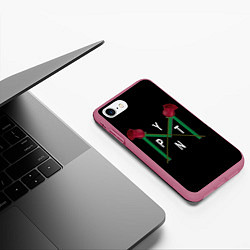 Чехол iPhone 7/8 матовый Пайтон Мурмайер, цвет: 3D-малиновый — фото 2