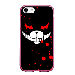 Чехол iPhone 7/8 матовый MONOKUMA, цвет: 3D-малиновый