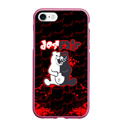 Чехол iPhone 7/8 матовый MONOKUMA, цвет: 3D-малиновый