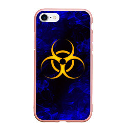 Чехол iPhone 7/8 матовый BIOHAZARD, цвет: 3D-светло-розовый