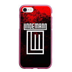 Чехол iPhone 7/8 матовый LINDEMANN, цвет: 3D-малиновый