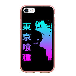 Чехол iPhone 7/8 матовый Tokyo Ghoul, цвет: 3D-светло-розовый