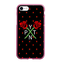 Чехол iPhone 7/8 матовый Payton Moormeier: Roses, цвет: 3D-малиновый