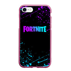 Чехол iPhone 7/8 матовый FORTNITE, цвет: 3D-малиновый