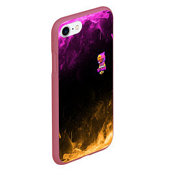 Чехол iPhone 7/8 матовый Бравл Старс, цвет: 3D-малиновый — фото 2