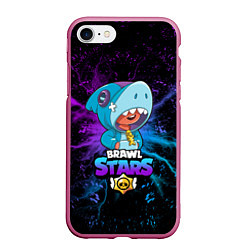 Чехол iPhone 7/8 матовый BRAWL STARS LEON SHARK