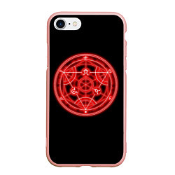 Чехол iPhone 7/8 матовый Стальной алхимик, цвет: 3D-светло-розовый