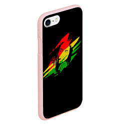 Чехол iPhone 7/8 матовый Боб Марли, цвет: 3D-светло-розовый — фото 2