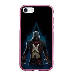 Чехол iPhone 7/8 матовый Assassin’s Creed, цвет: 3D-малиновый