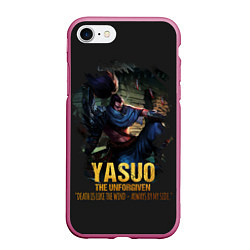 Чехол iPhone 7/8 матовый Yasuo, цвет: 3D-малиновый
