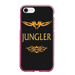 Чехол iPhone 7/8 матовый Jungler, цвет: 3D-малиновый