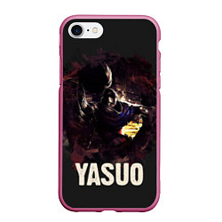 Чехол iPhone 7/8 матовый Yasuo, цвет: 3D-малиновый