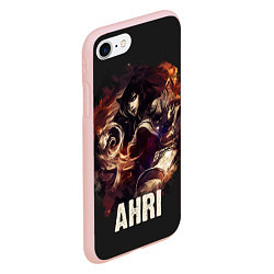 Чехол iPhone 7/8 матовый Ahri, цвет: 3D-светло-розовый — фото 2