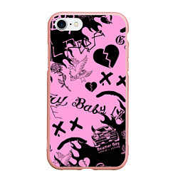 Чехол iPhone 7/8 матовый LIL PEEP, цвет: 3D-светло-розовый