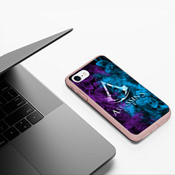 Чехол iPhone 7/8 матовый Assassin's Creed, цвет: 3D-светло-розовый — фото 2