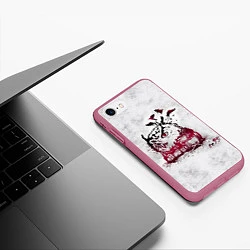 Чехол iPhone 7/8 матовый Three Days Grace, цвет: 3D-малиновый — фото 2