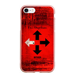 Чехол iPhone 7/8 матовый Three Days Grace, цвет: 3D-светло-розовый