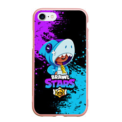 Чехол iPhone 7/8 матовый Brawl Stars Leon Shark, цвет: 3D-светло-розовый