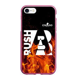 Чехол iPhone 7/8 матовый CS: Go Rush AB, цвет: 3D-малиновый
