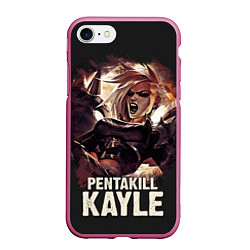 Чехол iPhone 7/8 матовый Kayle, цвет: 3D-малиновый