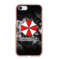 Чехол iPhone 7/8 матовый UMBRELLA CORP, цвет: 3D-светло-розовый