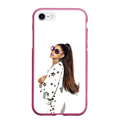 Чехол iPhone 7/8 матовый ARIANA GRANDE, цвет: 3D-малиновый