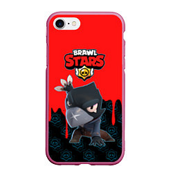 Чехол iPhone 7/8 матовый BRAWL STARS CROW