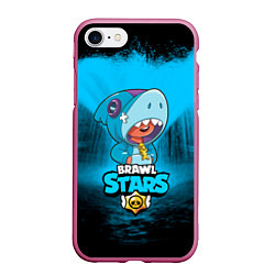 Чехол iPhone 7/8 матовый Brawl stars leon shark