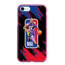 Чехол iPhone 7/8 матовый KOBE BRYANT, цвет: 3D-малиновый