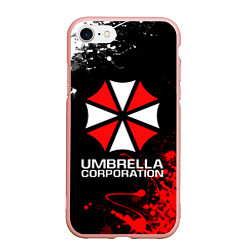 Чехол iPhone 7/8 матовый UMBRELLA CORPORATION, цвет: 3D-светло-розовый