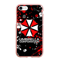 Чехол iPhone 7/8 матовый UMBRELLA CORPORATION, цвет: 3D-светло-розовый