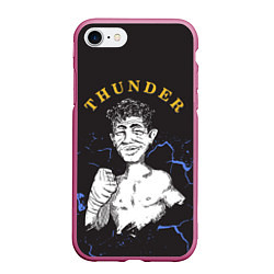 Чехол iPhone 7/8 матовый Thunder, цвет: 3D-малиновый
