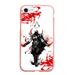 Чехол iPhone 7/8 матовый Assassins Creed, цвет: 3D-светло-розовый