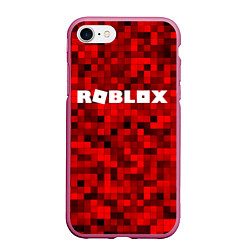 Чехол iPhone 7/8 матовый Roblox, цвет: 3D-малиновый