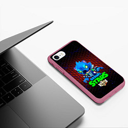 Чехол iPhone 7/8 матовый Brawl stars, цвет: 3D-малиновый — фото 2