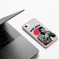 Чехол iPhone 7/8 матовый Iron Mike, цвет: 3D-светло-розовый — фото 2