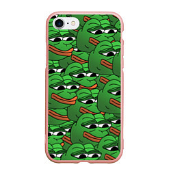 Чехол iPhone 7/8 матовый Pepe The Frog, цвет: 3D-светло-розовый
